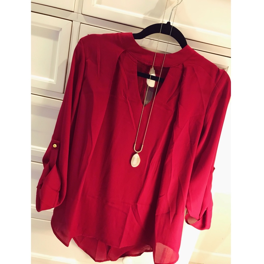 Maroon/red blouse